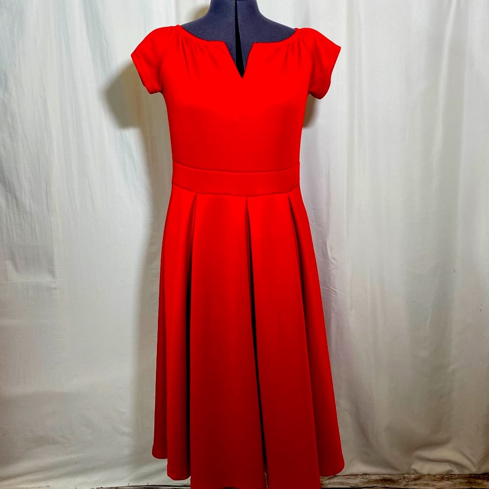 Red Cap Sleeve Dress size 16
